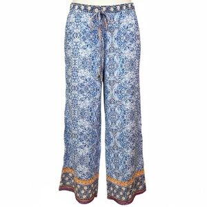 SR Design Boho Paisley Floral Rayon Pants
